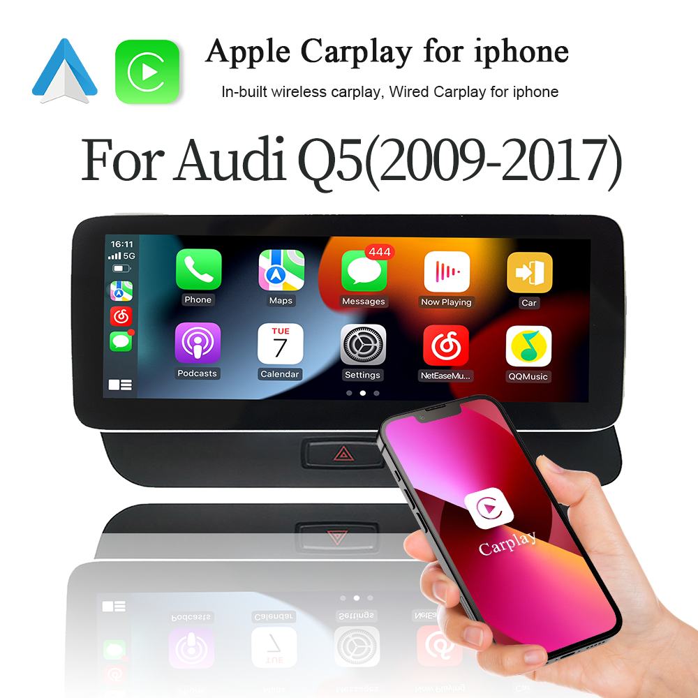 Wit-Up Audi Q5 Android Head Unit Radio Upgrade 8R 10.25" Touchscreen GPS Navi Autoradio Stereo Wireless Carplay Youtube Apply Carplay Mirroring Wired Android 13 2009 2010 2011 2012 2013 2014 2015 2016 2017