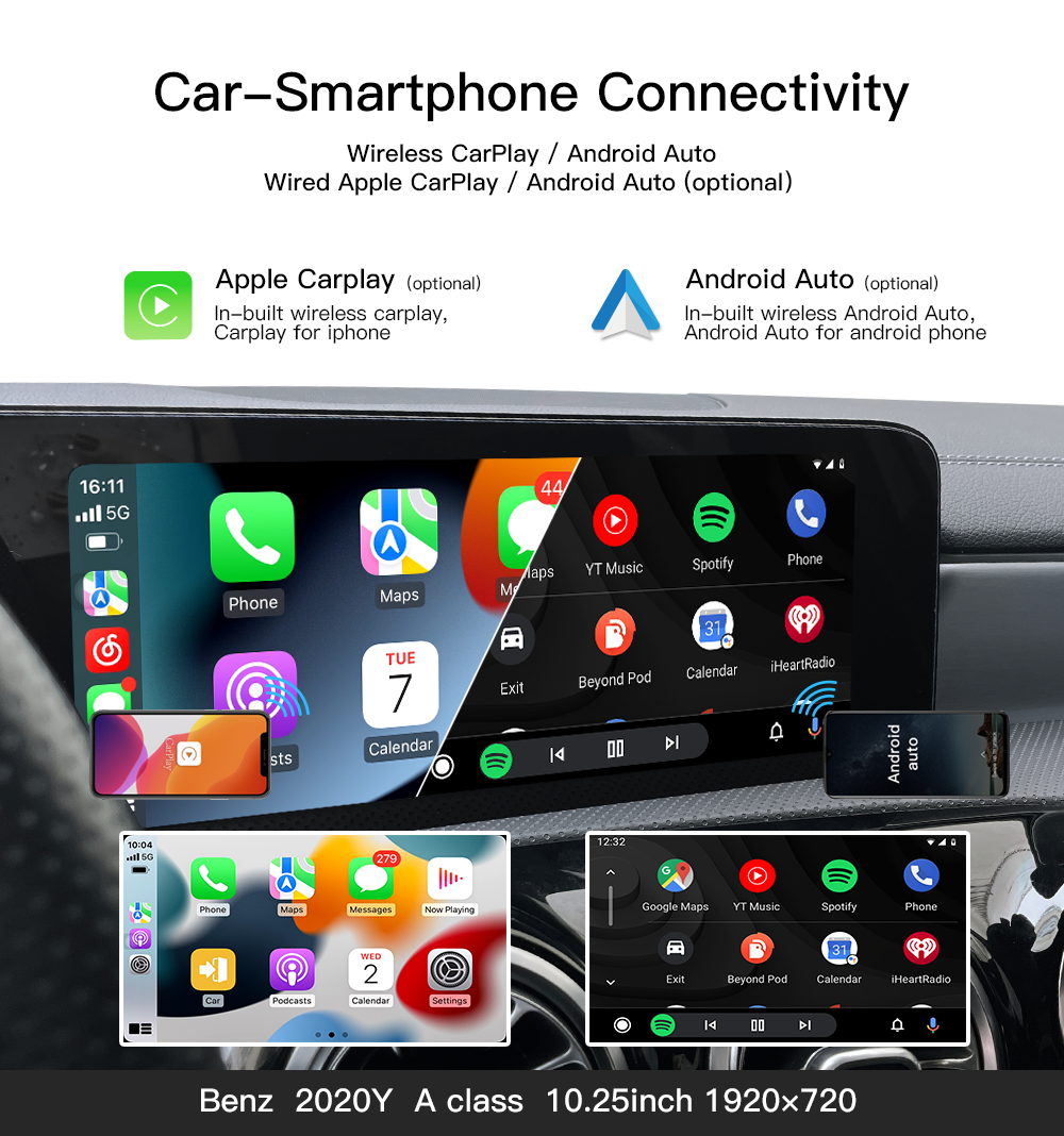 Wit-Up Android CarPlay Adapter For Mercedes GLS X167 12.3 " NTG6.0 MBUX Radio Navigation Update Multimedia System Wireless CarPlay - Wit-Up Media Refit Tech