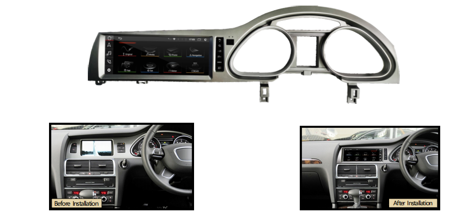 Wit-Up Head Unit Car Stereo For Audi Q7 4L MMI 2005-2015 10.25 inch Touch Screen Radio Apple CarPlay & Android Auto GPS Navigation Bluetooth Backup Camera Aftermarket Google Maps 4G Wi-Fi