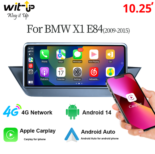 Wit-Up 10.25" Touchscreen GPS Navi Autoradio Stereo Wireless Carplay For BMW X1 E84(2009-2015) Youtube Apply Carplay AirPlay Mirroring Wired Android - Wit-Up Media Refit Tech