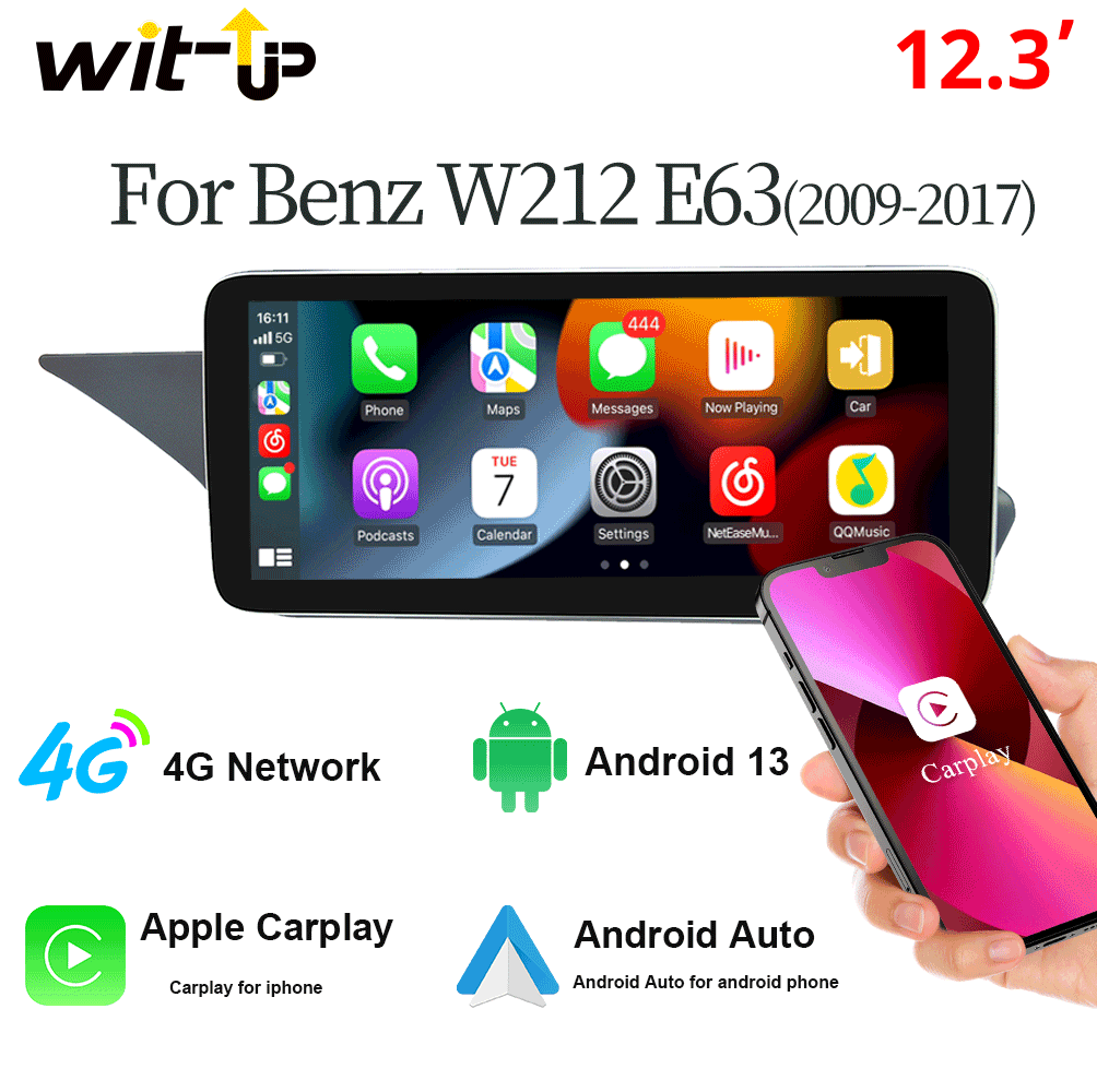 Wit-Up 12.3 inch for Mercedes Benz E 2009-2017 8 Core 4G LTE Car Android screen GPS Navigation Multimedia Player - Wit-Up Media Refit Tech