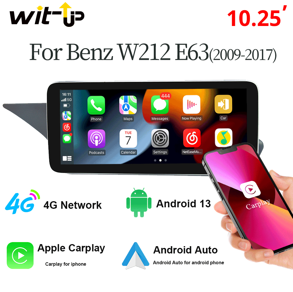Wit-Up for Mercedes Benz E W212 2009-2017 8 Core 4G LTE Car Android Touch Screen GPS Navigation Car Multimedia Player Autoradio - Wit-Up Media Refit Tech