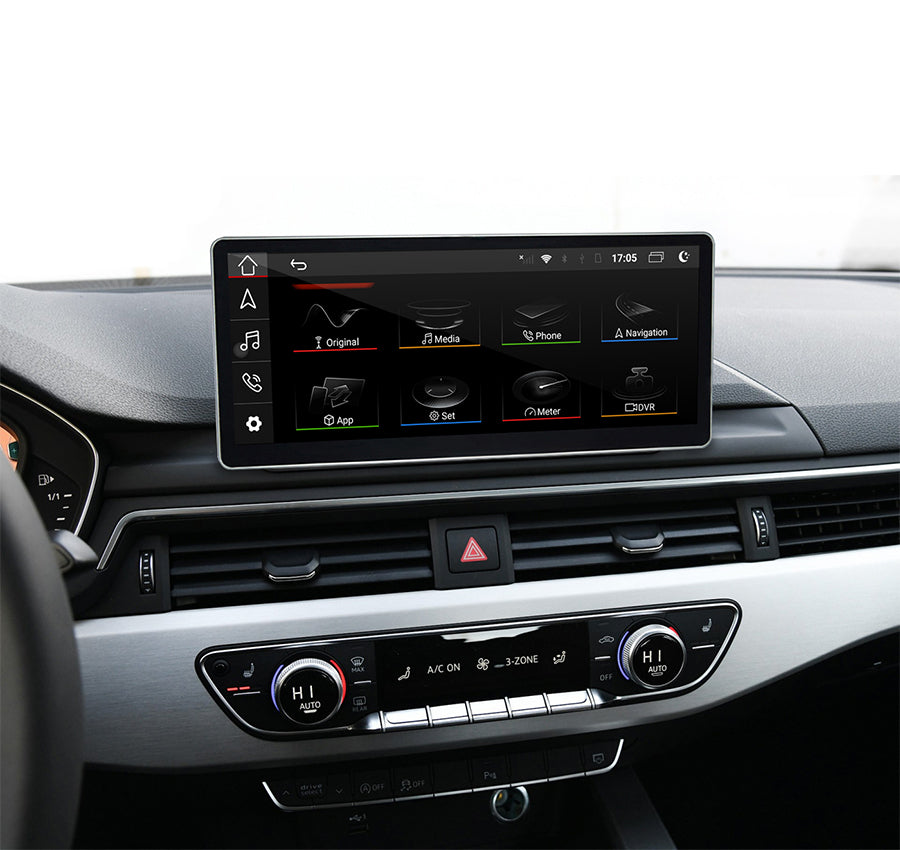 Audi A5 RS5 S5 /A4 S4 RS4 10.25“ Touchscreen Upgrade Car Stereo Android Radio Aftermaket GPS Navi CarPlay Android 13 Double Din Google Maps TikTok 4G Wi-Fi 2017 2018 2019 2020 2021 Wit-Up CarPlay Android Screen Upgrade