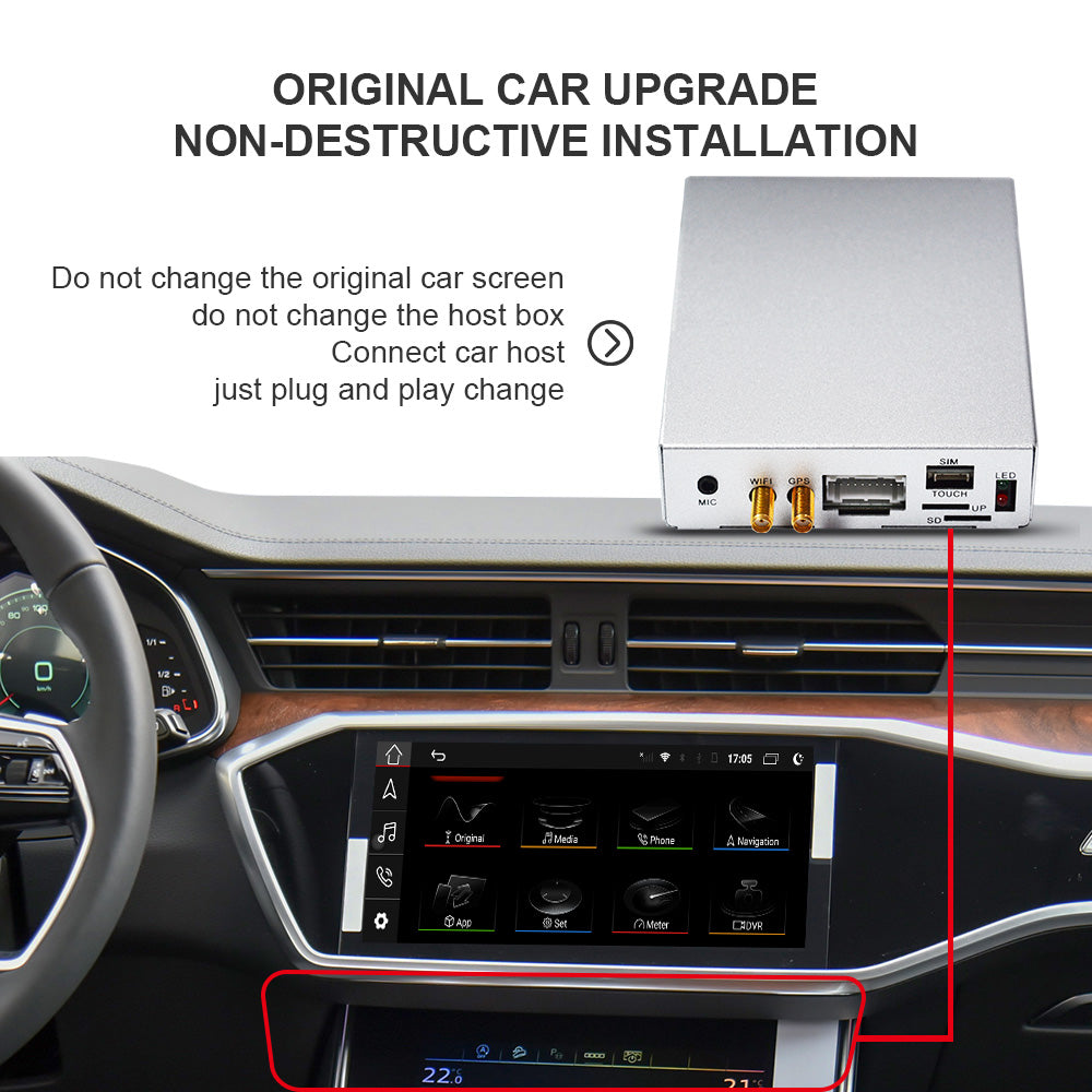 Wit-Up Wireless Android Auto Audi For A7 S7 RS7 C8 2018-Today MIB3 System Upgrade Apple CarPlay Android Auto Navigation Adapter Wireless Full Screen Mirror Car Multimedia Navigation Google Maps Video