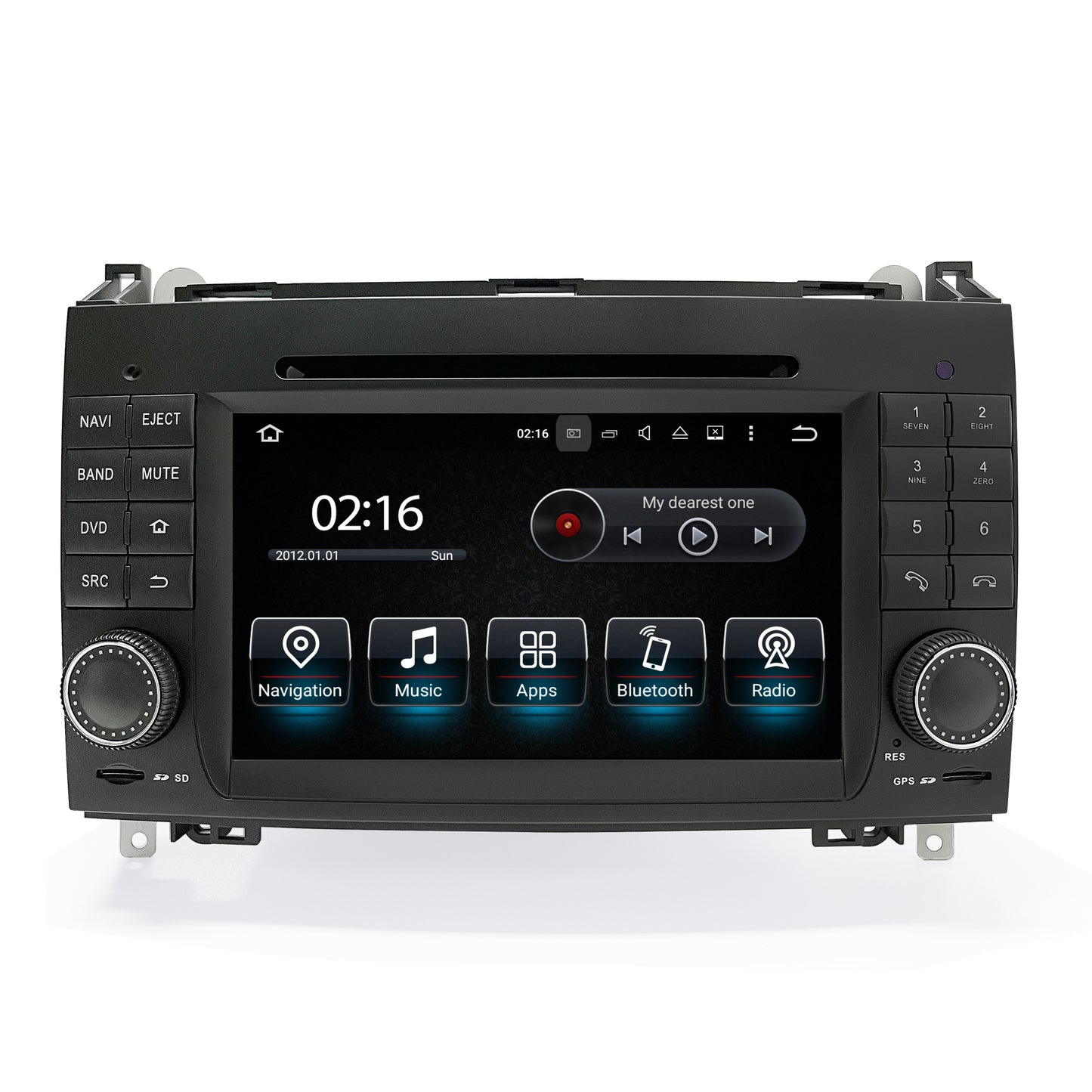 Wit-up Mercedes W169 C169 A-Class Radio Upgrade 7-inch Touch Screen Add Wireless Apple CarPlay Android Auto Android System GPS Navigation Google Maps Vehicle Cameras Bluetooth Calls AM FM DVD Netflix YouTube