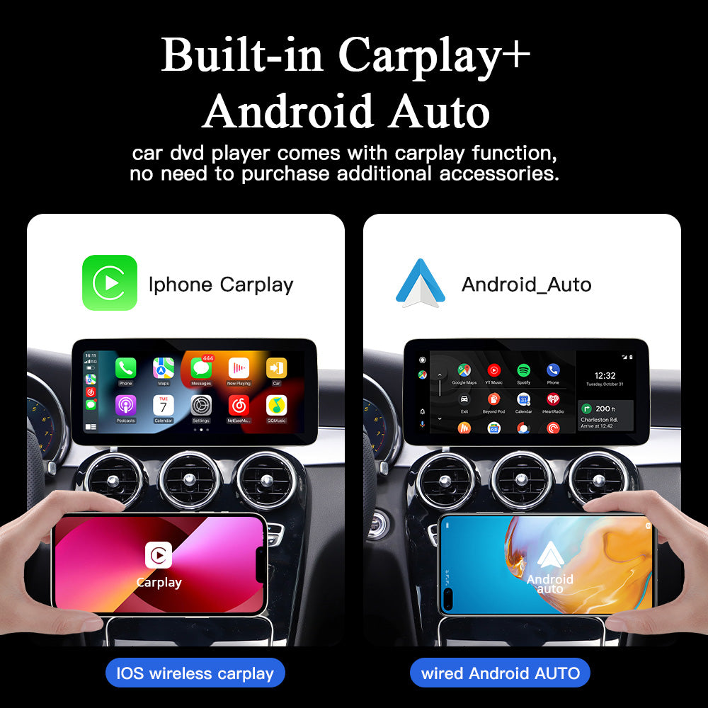 Android 12.3‘’ car navigation Autoradio Android Auto for Mercedes C W205 GLC X253 2015-2022 ntg5.0 ntg5.5 Apple CarPlay GPS Multimedia - Wit-Up Media Refit Tech
