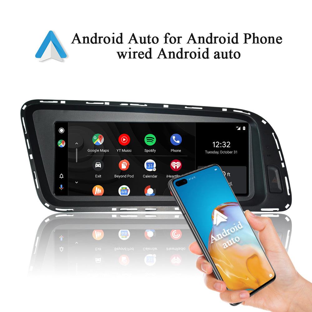 Audi Q5 Android Multimedia 8.8" Touch Screen Upgrade Apply Apply Carplay AirPlay Mirroring Wifi Bluetooth GPS Navi Autoradio Stereo Carplay AirPlay Mirroring Wifi Bluetooth GPS Navi Autoradio 2009-2015 Wit-Up CarPlay Android Screen Upgrade