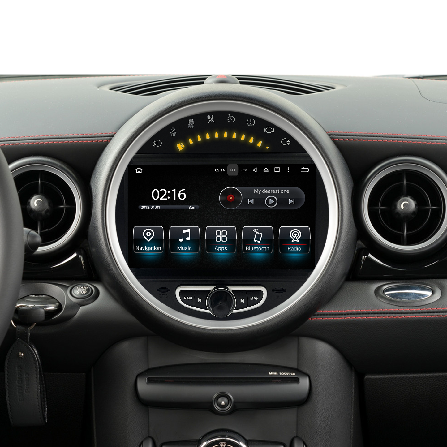 Wit-up Mini Cooper R60 Apple CarPlay Upgrade 8-inch Android Touch Screen Wireless Android Auto Spotify Navigation Vehicle Cameras Download Android Apps Games Music Movies TV Receive Calls Via Bluetooth Video Reddit Game Facebook Tiktok YouTube