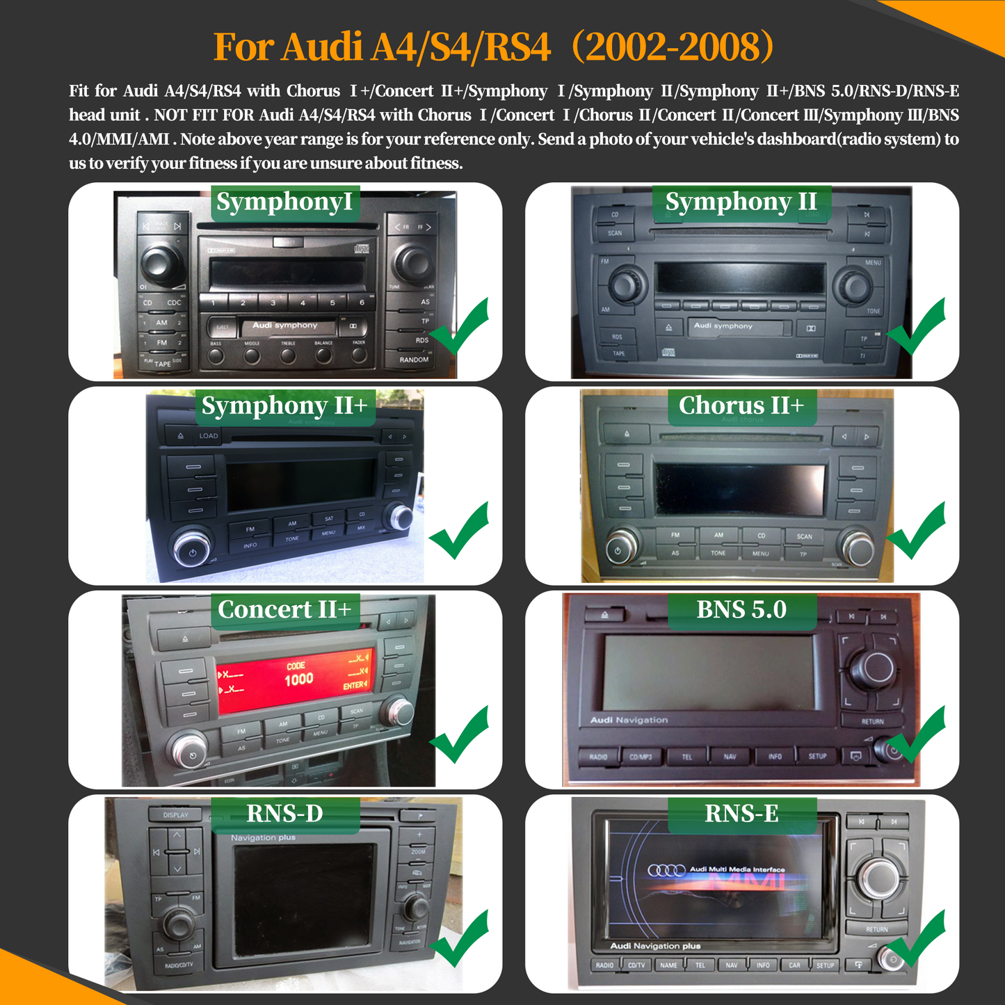 Wit-Up Audi A4 Head Unit Upgrade Double Din Dash Kit B6 B7 7'' 2002-2008 Radio Apple Carplay Touch Screen Replacement Android Auto Stereo With BT DVD YouTube Video Google Maps Navigation 4G Wi-Fi