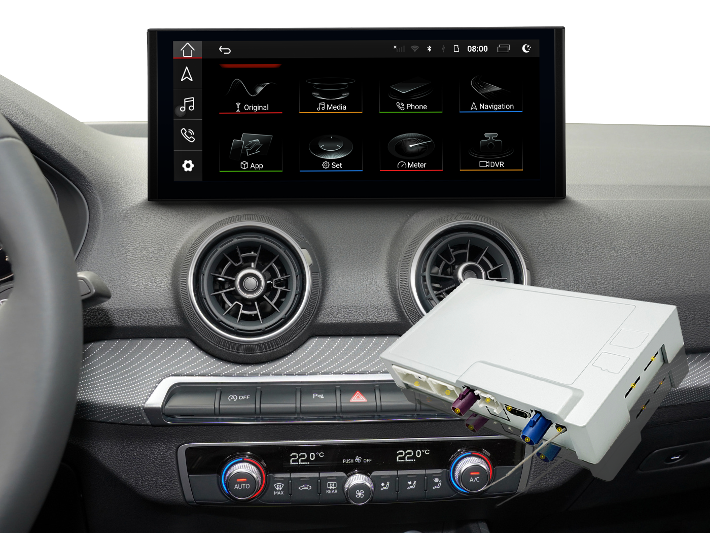 12.3" Touchscreen Upgrade Audi Q2 Radio Android Auto Wireless Carpaly Head Unit Car Stereo Mirror Link Autoradio Android13 Multimedia Music Game Netflix Tiktok 2010-2021 Wit-Up CarPlay Android Screen Upgrade