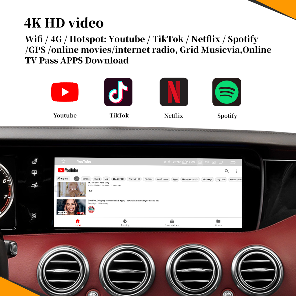 Wit-Up Android CarPlay Adapter For Mercedes 12.3 "S W222 NTG5.0 MBUX Radio Navigation Update Multimedia System Wireless CarPlay - Wit-Up Media Refit Tech