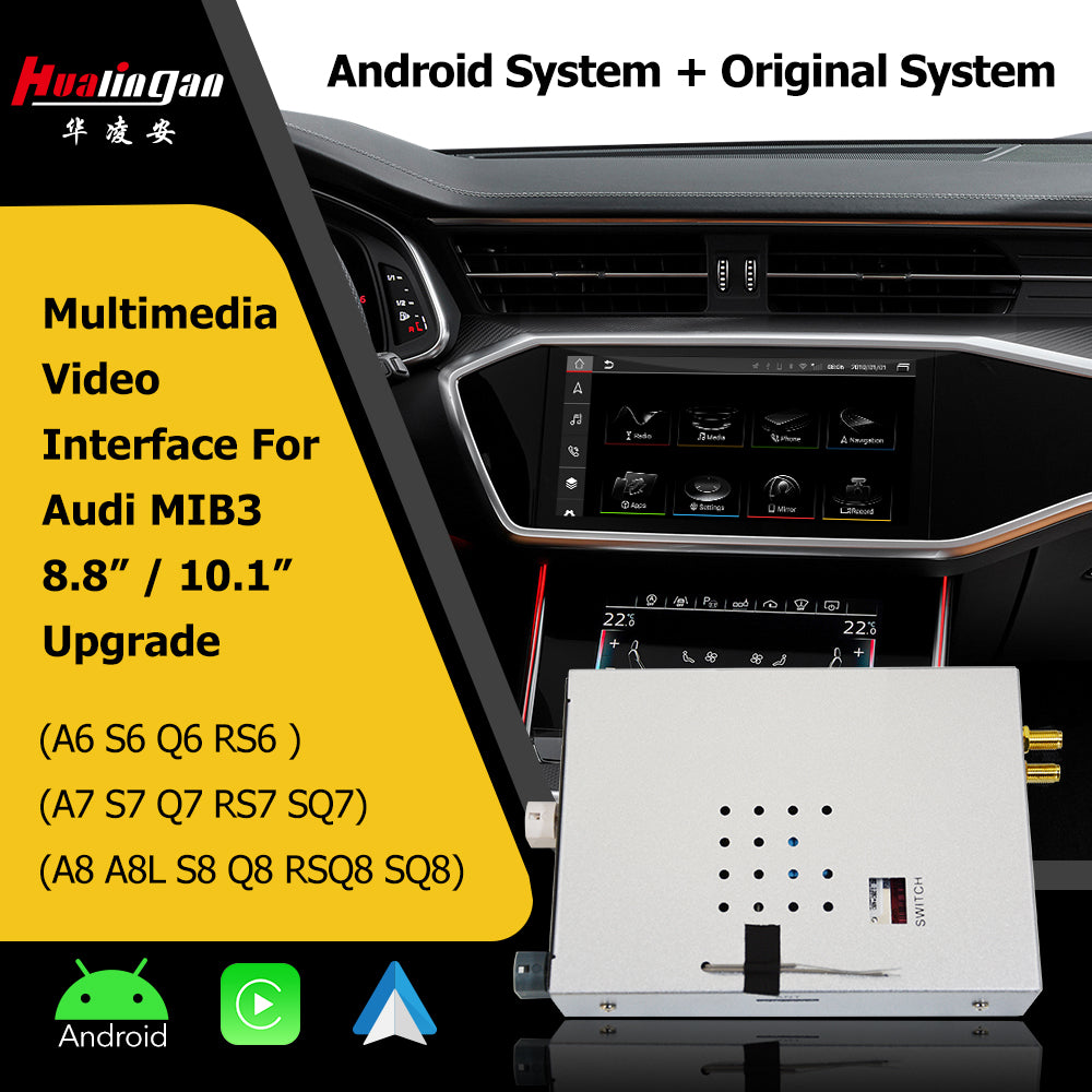 Wit-Up Audi Wireless Carplay Adapter For A8 S8 D5 2018-Today MIB3 System Upgrade Apple CarPlay Android Auto Navigation Bluetooth Music Touch Screen Spotify Access Apps Google Maps By Wi-Fi 4G Connect - Wit-Up Media Refit Tech