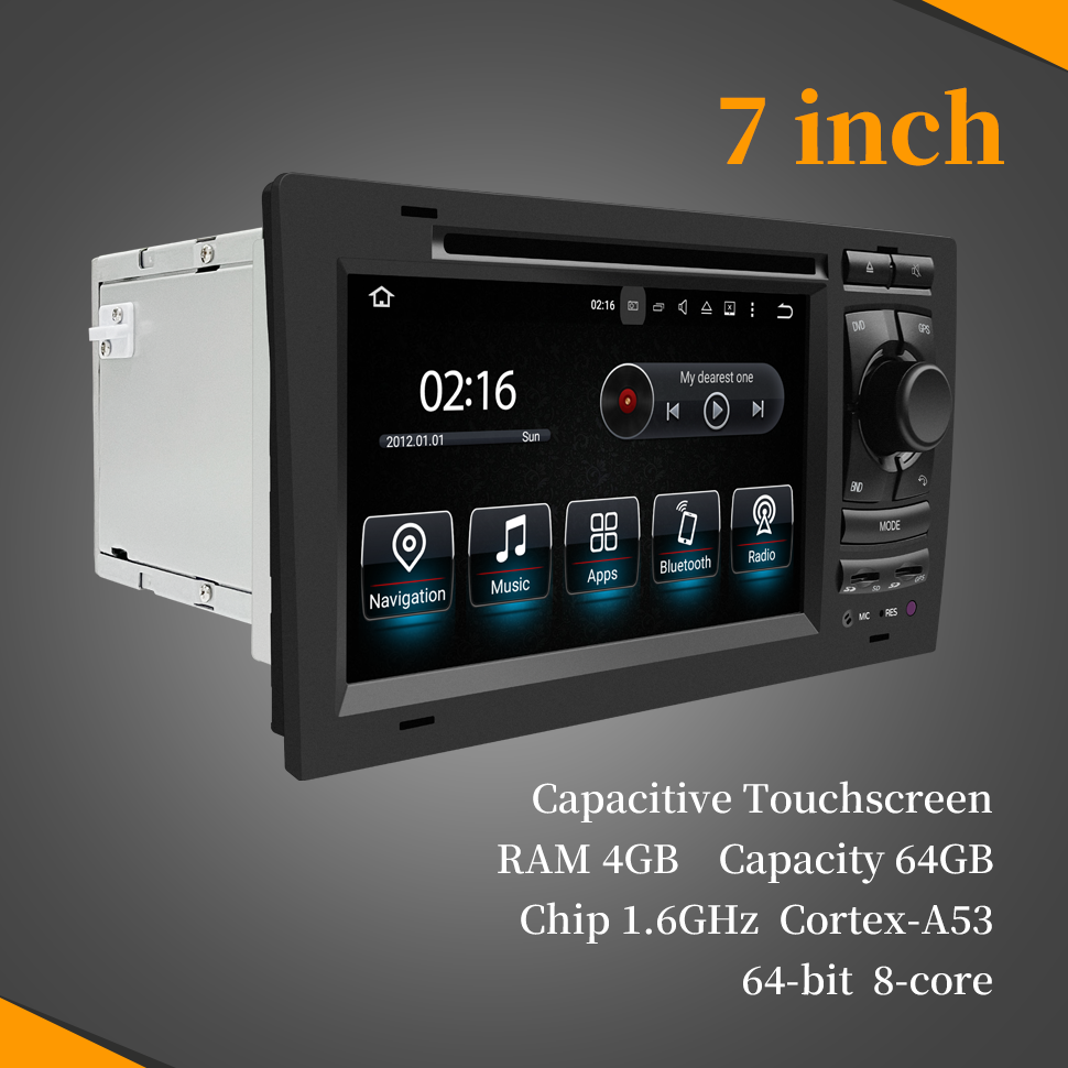 Wit-Up Android Head Unit Car Stereo For Audi A8 S8 D2 1993-2003 7 inch Touch Screen Radio Apple CarPlay & Android Auto GPS Navigation Bluetooth Backup Camera Aftermarket Head Unit Google Maps 4G Wi-Fi - Wit-Up Media Refit Tech