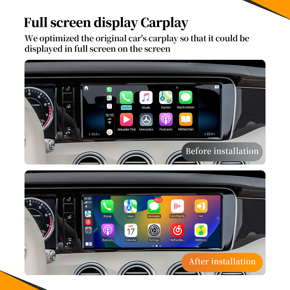 Wit-Up Android CarPlay Adapter For Mercedes 12.3 "S W222 NTG5.0 MBUX Radio Navigation Update Multimedia System Wireless CarPlay - Wit-Up Media Refit Tech