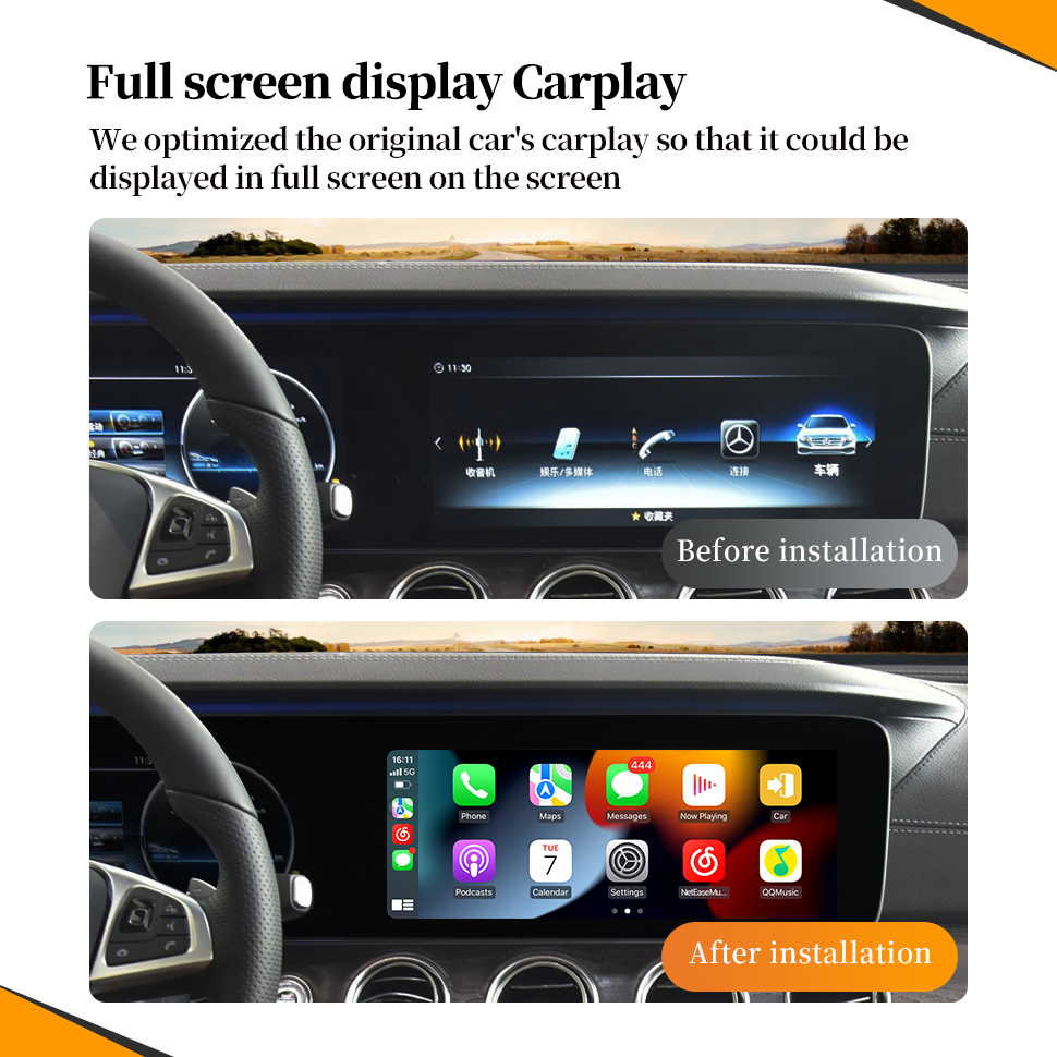 Wit-Up for Benz E W213 2016-2019 MBUX Carplay box Android box Mini carplay box AI Carplay Youtube 4G Wifi NTG5.5 - Wit-Up Media Refit Tech