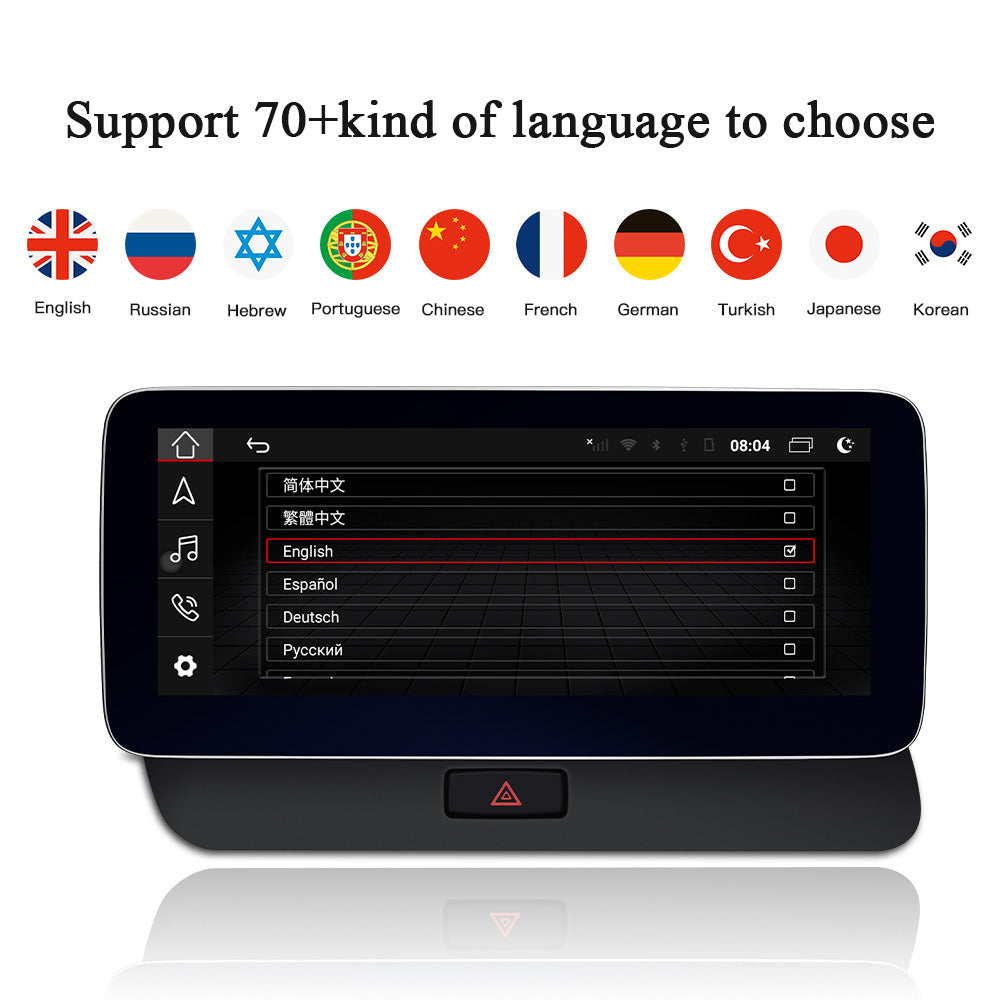 Wit-Up Audi Q5 Android Head Unit Radio Upgrade 8R 10.25" Touchscreen GPS Navi Autoradio Stereo Wireless Carplay Youtube Apply Carplay Mirroring Wired Android 13 2009 2010 2011 2012 2013 2014 2015 2016 2017
