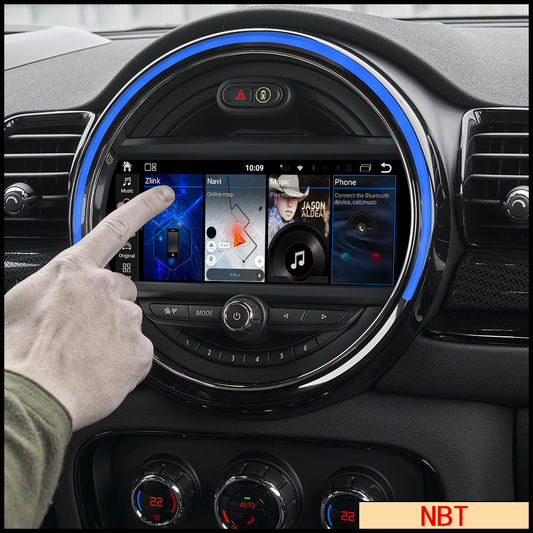 Mini Cabrio Convertible Android Wireless Adapte for F57 Mini Cooper Jcw One NBT 8.8 Without Touch Apple Wit-Up For CarPlay Multi Media interface Android Auto Netflix FullScreen Wi-Fi Movies Music TV Video Wit-Up Media Refit Tech