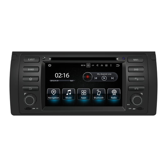 Wit-Up  For BMW E39 M5 Auto Radio X5 E53 Stereo Head Unit Upgrade 7"Touch DVD Apple CarPlay Android Auto Full Screen Replacement Aftermarket Navigation 2000 2001 2002 2003 2004 2005 2006 2007 - Wit-Up Media Refit Tech
