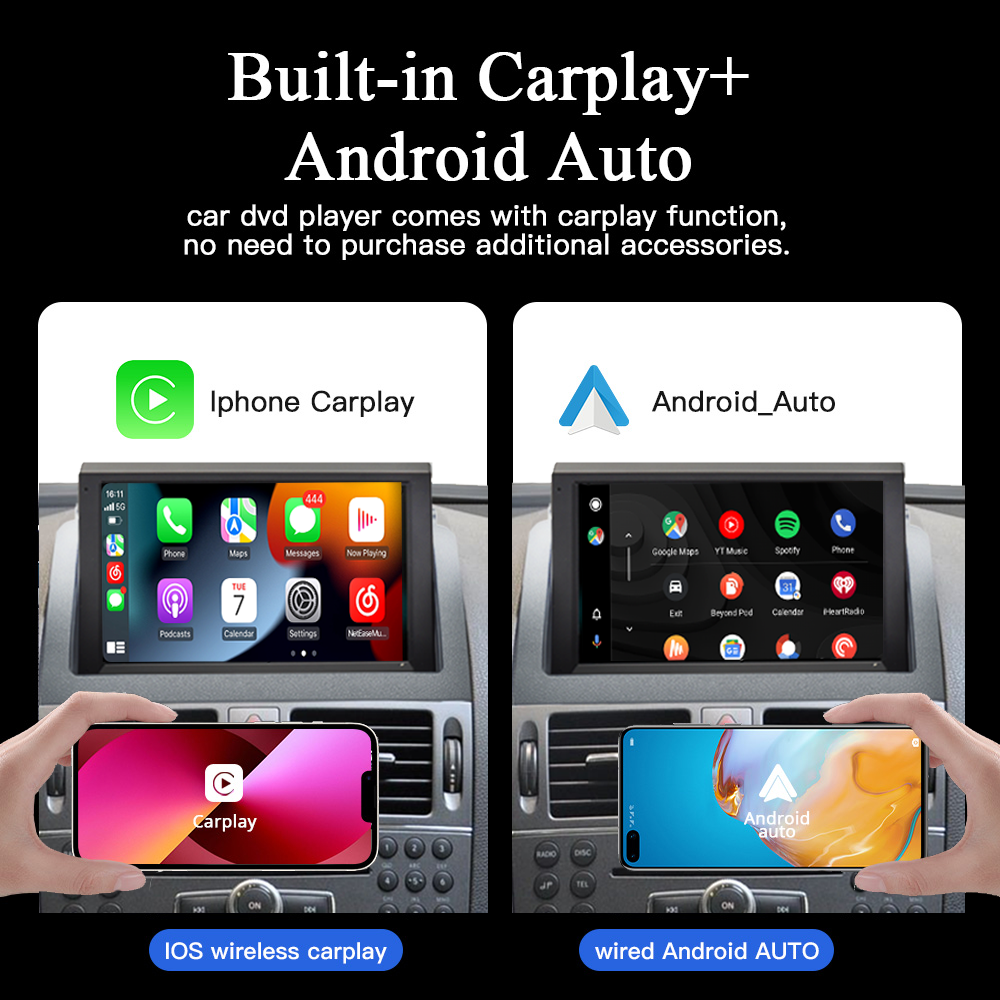 Wit-Up For Benz C W204 2007-2010 8" Touchscreen Android Aftermaket GPS Navi CarPlay Autoradio Car Stereo Multimedia - Wit-Up Media Refit Tech