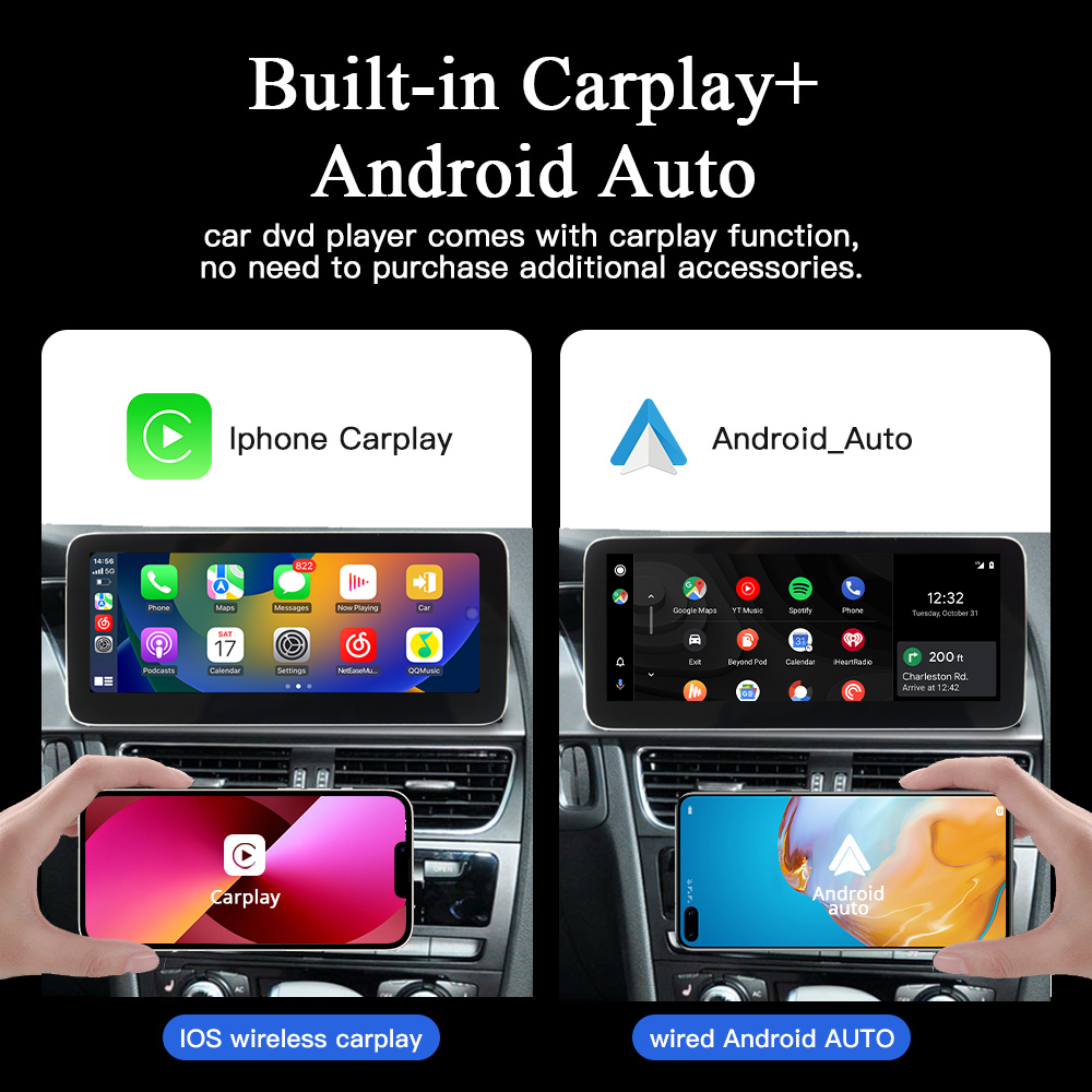 Wit-Up for Audi A4/A5 B8 B8.5 MMI (2009-2017) 10.25" Touchscreen GPS navi autoradio stereo wireless carplay Youtube Apply Carplay Carplay Mirroring Mirroring Wired Android Netflix Waze