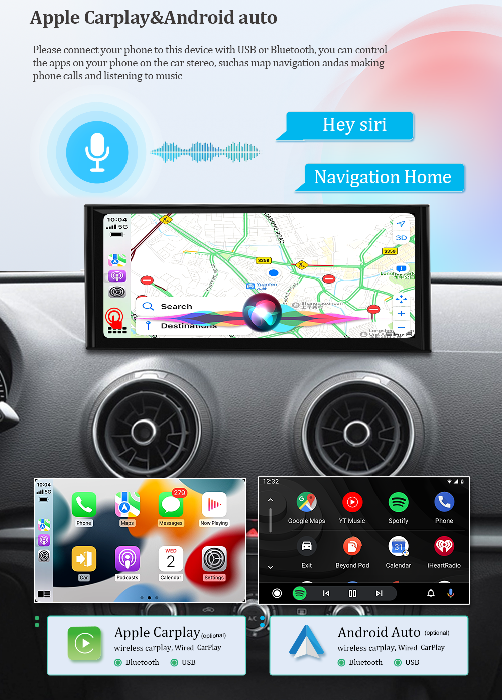 Wit-Up For Audi A3 8V MMI (2013-2020) 10.25“ Touchscreen Upgrade Android Radio Aftermaket GPS Navi CarPlay Autoradio Car Stereo Car Multimedia Player