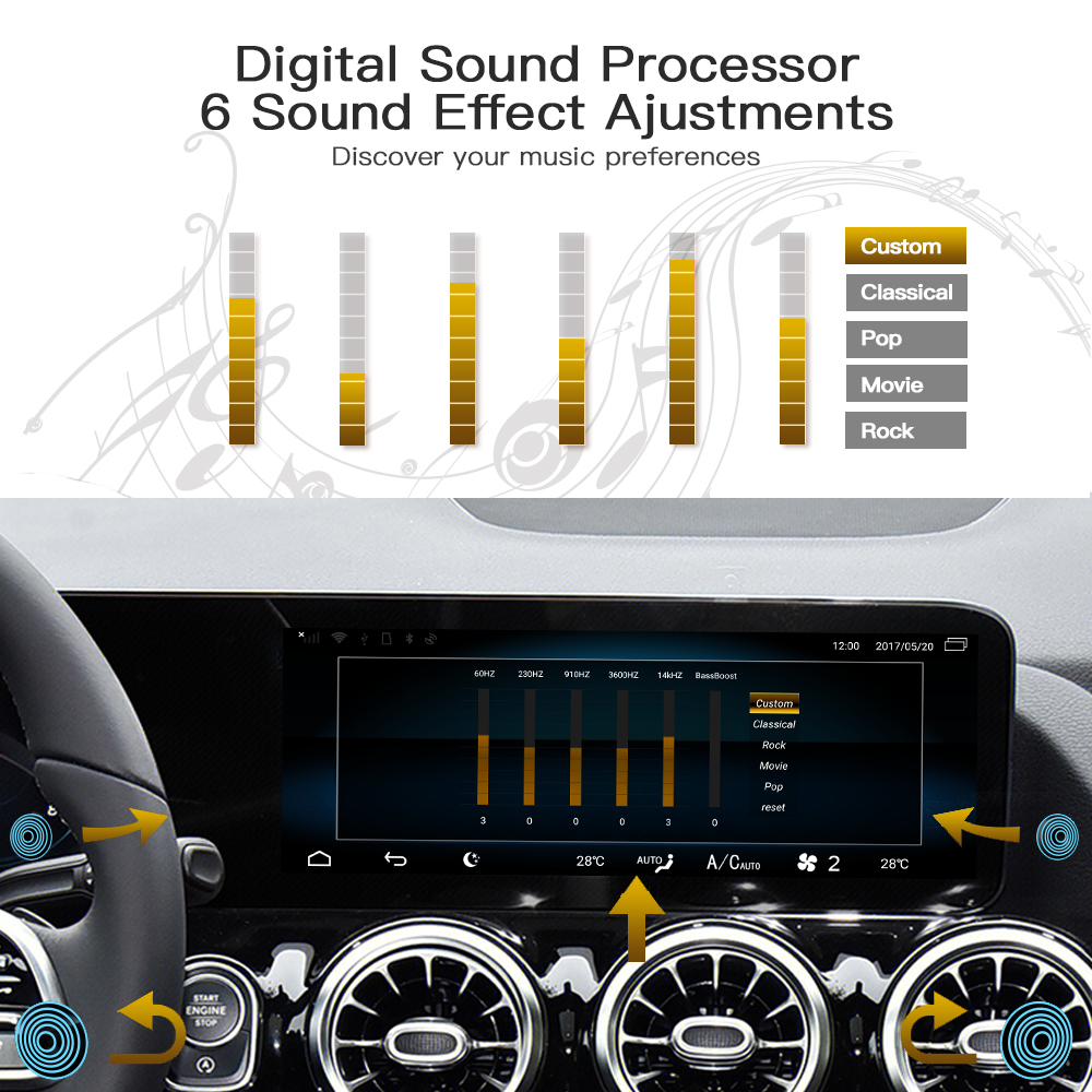 Adaptador Android CarPlay para Mercedes 12,3 "clase A W177 NTG6 MBUX Radio navegación actualización sistema Multimedia inalámbrico CarPlay