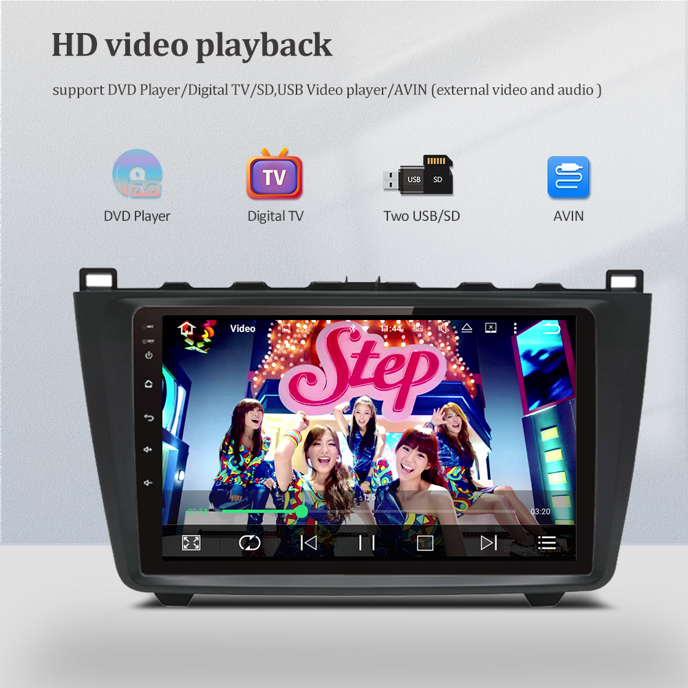 Wit-Up Radio Mazda For GH6 2007-2012 Stereo Touch Screen Replacement Radio Upgrade 2 din Android 12 Car Multimedia DVD Carpaly With Full Screen Receiver Player GPS 4G Wi-Fi Mirror Link Google Maps - Wit-Up Media Refit Tech
