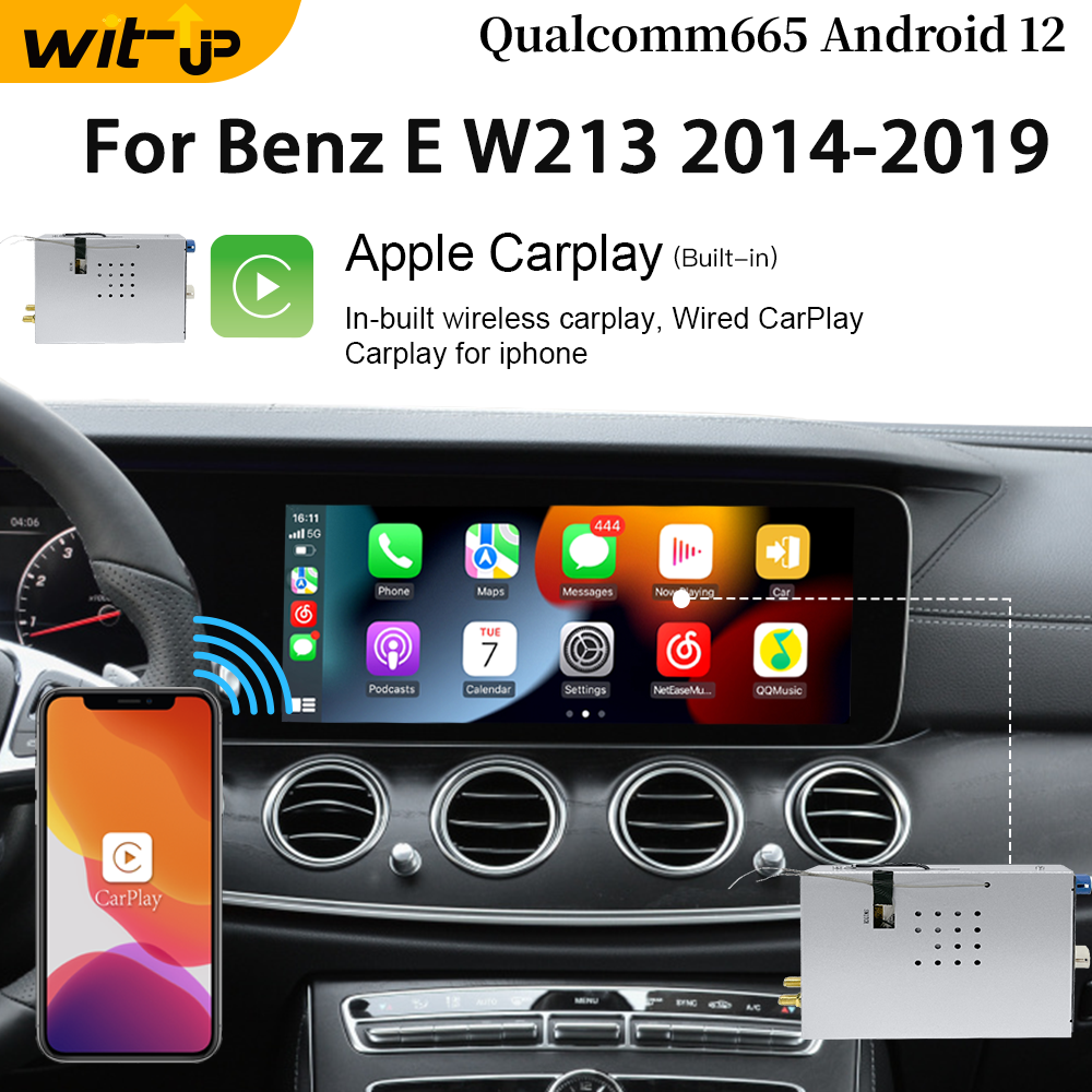 Wit-Up for Benz E W213 2016-2019 MBUX Carplay box Android box Mini carplay box AI Carplay Youtube 4G Wifi NTG5.5 - Wit-Up Media Refit Tech