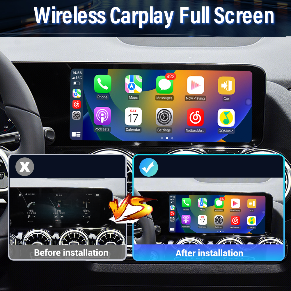 Adaptador Android CarPlay para Mercedes 12,3 "clase A W177 NTG6 MBUX Radio navegación actualización sistema Multimedia inalámbrico CarPlay