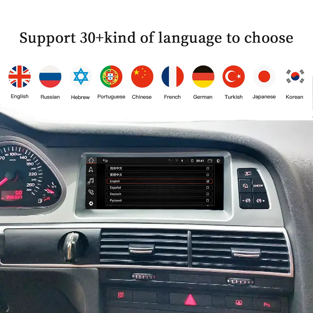 Audi A6 C6 Android Head Unit Audio Upgrade 8.8 Inch Touch Screen Apple CarPlay Andriod Auto Netflix WiFi Android13 2003 2004 2005 2006 2007 2008 2009 2010 2011 - Wit-Up Media Refit Tech