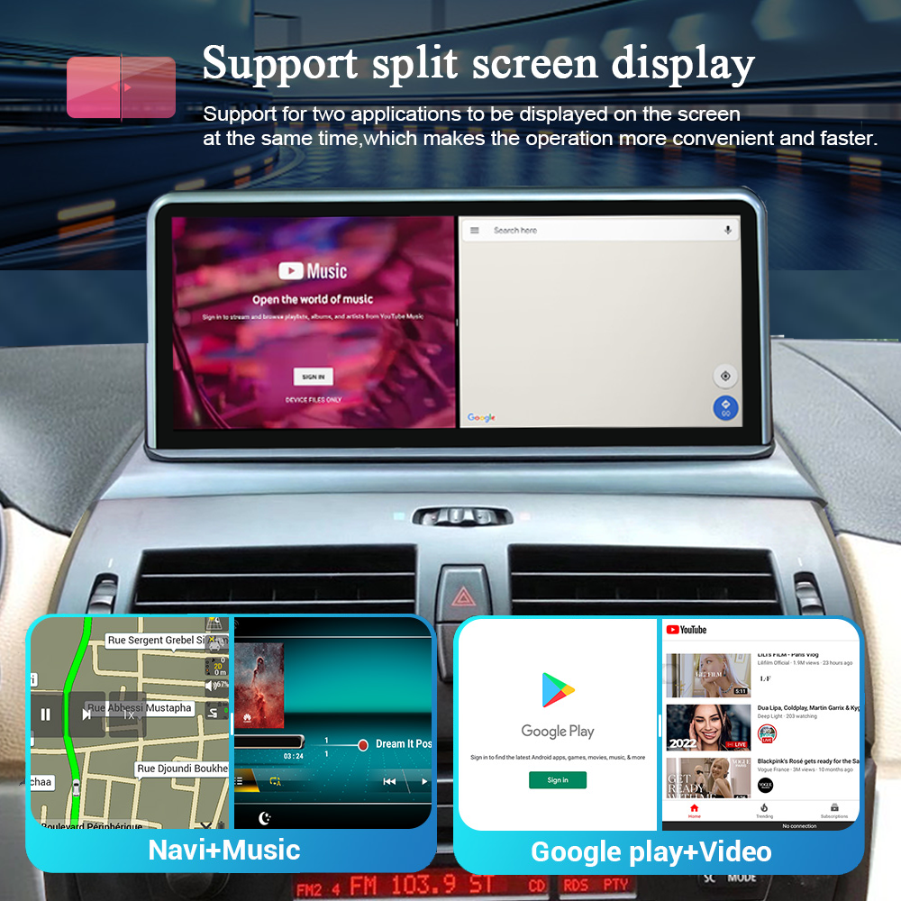 Wit-Up 10.25" Touchscreen For BMW X3 E83 2004-2010 GPS Navi Autoradio Stereo Wireless Carplay Youtube Apply Carplay AirPlay Mirroring Wired Android Head Unit Netflix Tiktok - Wit-Up Media Refit Tech