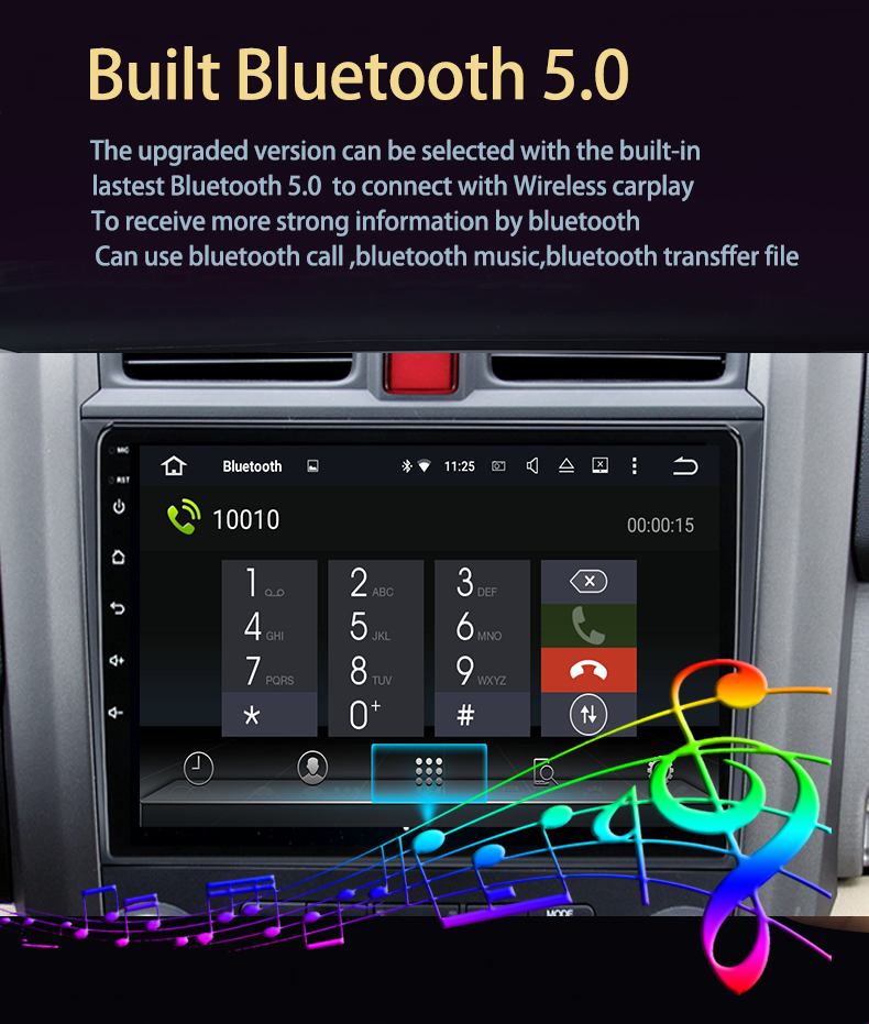 Wit-Up Honda Crv Car Radio For Upgrade Double Din 9 inch 2006-2012 Screen Installation Apple CarPlay & Android Auto Head Unit GPS Navigation Bluetooth Replacement Aftermarket Video Games Google Maps 4G Wi-Fi - Wit-Up Media Refit Tech