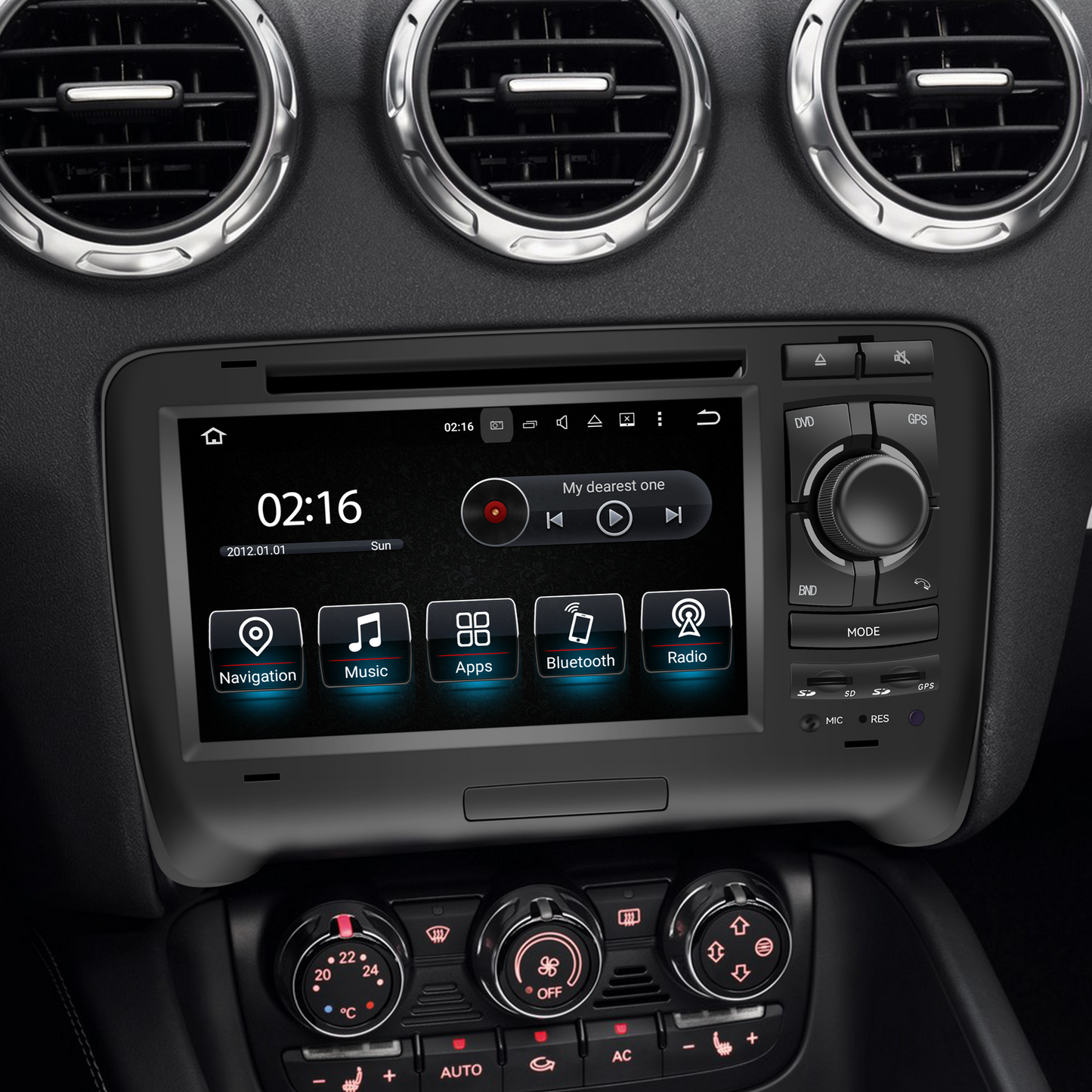 Wit-Up Audi TT Mk2 8J 7 inch Autoradio Touch Screen Upgrade Wireless Apple CarPlay Car Stereo Replacement Aftermarket Head Unit Android Auto Mirror Link GPS Navigation Backup Cameras Netflix Spotify