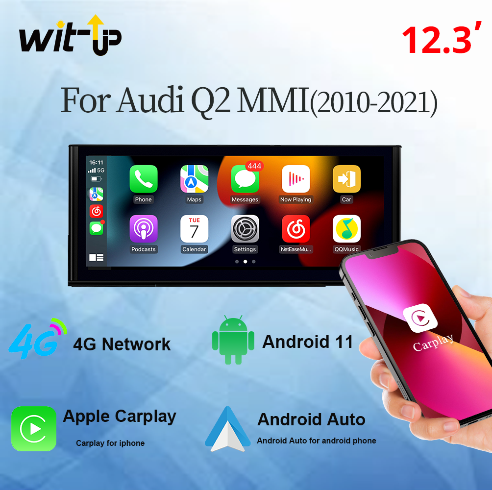 wit-up For Audi Q2 2010-2021 12.3 Touchscreen upgrade Android radio A –  Wit-Up CarPlay Android Screen Upgrade