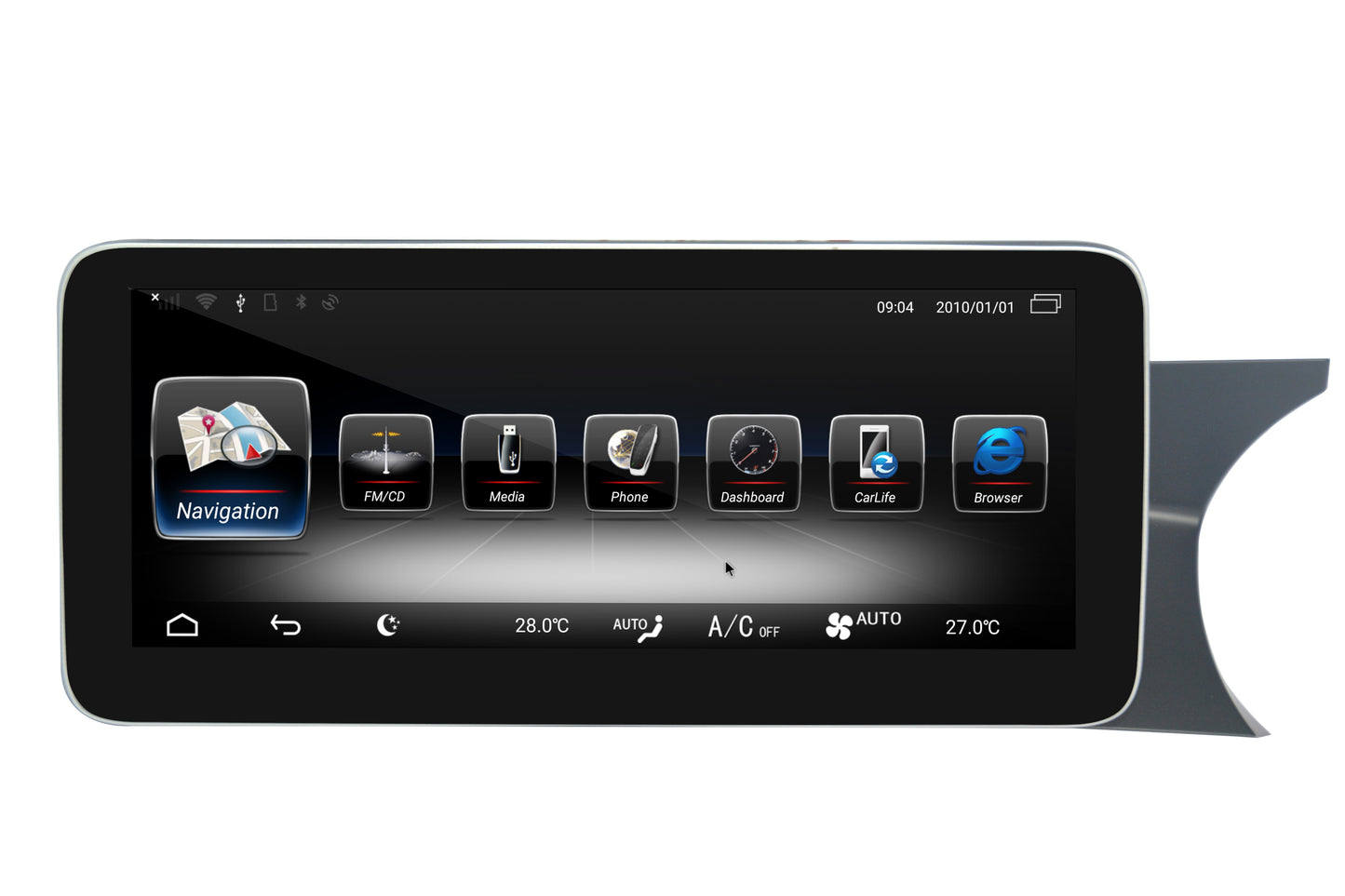 Android 11 car multimedia DVD stereo radio player GPS navigation CarPlay auto for Benz C W204 RHD 2011-2013 ntg4.2-ntg4.5 - Wit-Up Media Refit Tech