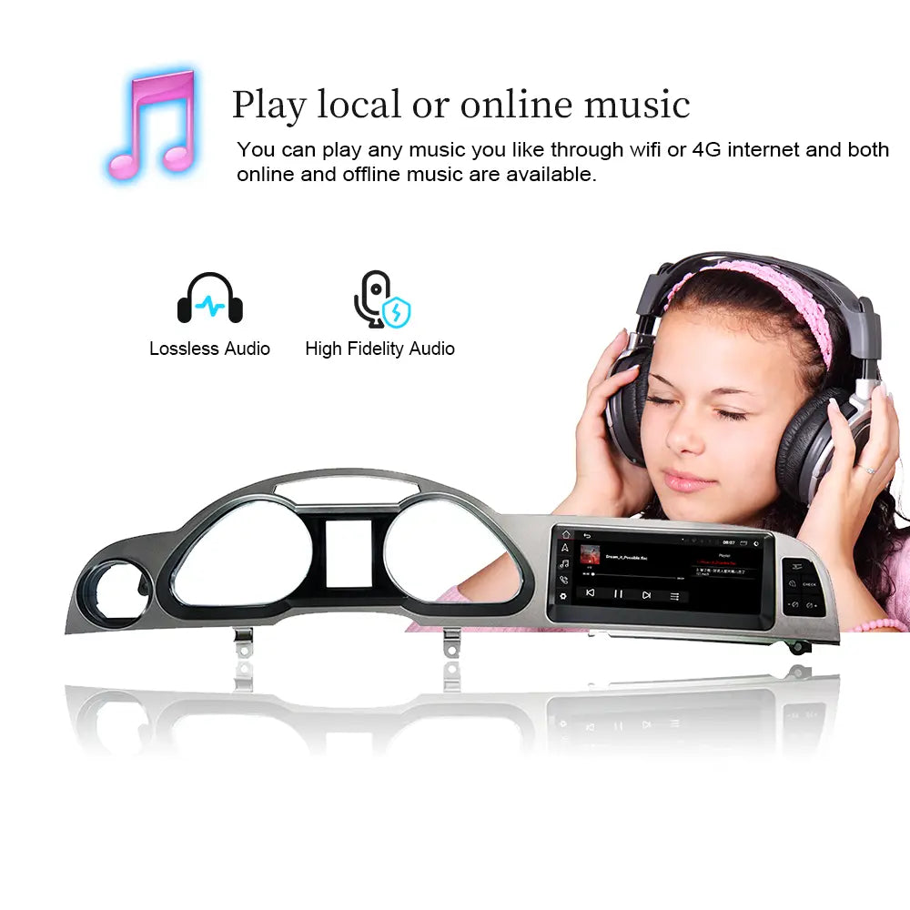 Audi A6 C6 Android Head Unit Audio Upgrade 8.8 Inch Touch Screen Apple CarPlay Andriod Auto Netflix WiFi Android13 2003 2004 2005 2006 2007 2008 2009 2010 2011 - Wit-Up Media Refit Tech