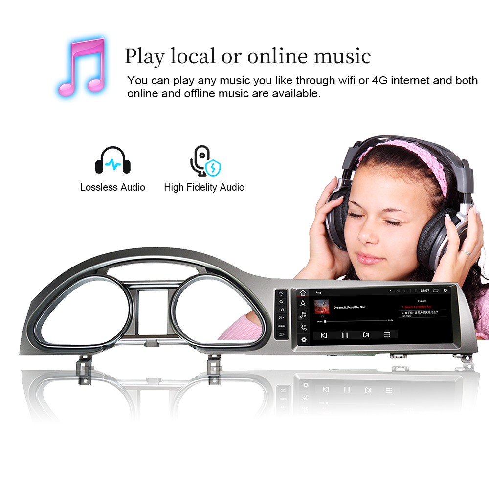 Wit-Up Head Unit Car Stereo For Audi Q7 4L MMI 2005-2015 10.25 inch Touch Screen Radio Apple CarPlay & Android Auto GPS Navigation Bluetooth Backup Camera Aftermarket Google Maps 4G Wi-Fi