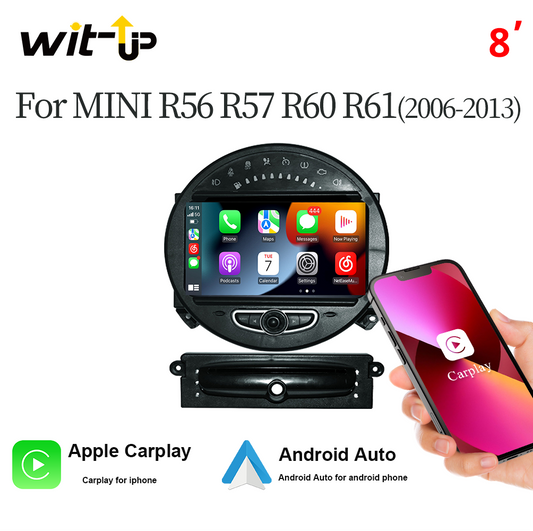 Wit-Up For MINI R55 R56 R57 R58 R59 R60 R61 8" Touchscreen Android 13.0 Aftermaket GPS Navi CarPlay Autoradio Car Stereo Radio - Wit-Up Media Refit Tech