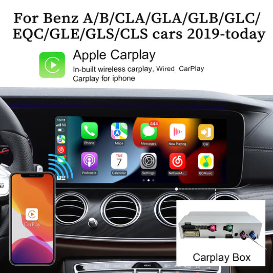 Wit-Up for Benz A/B/CLA/GLA/GLB/GLC/EQC//GLE/GLS 2019-2022 Series MBUX NTG6.0 upgrade Apple CarPlay Android Auto Navigation adapter - Wit-Up Media Refit Tech