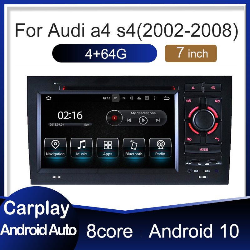 Wit-Up Audi A4 Stereo Car Radio Dash Kit Upgrade Head Unit 2004-2008 Radio Replacement 7 inch With Wireless Apple Carplay Aftermarket Camera Andio Auto Screen Mirror Bluetooth Music Video BT DVD  Google Map - Wit-Up Media Refit Tech