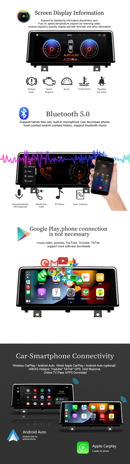 Wit-Up For BMW X1 X2 F39 F48 F49 10.25" Touchscreen Android 12 Aftermaket GPS Navi CarPlay Autoradio Car Stereo Multimedia