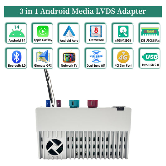 Mini Cabrio Convertible Android Wireless Adapte for F57 Mini Cooper Jcw One NBT 8.8 Without Touch Apple Wit-Up For CarPlay Multi Media interface Android Auto Netflix FullScreen Wi-Fi Movies Music TV Video
