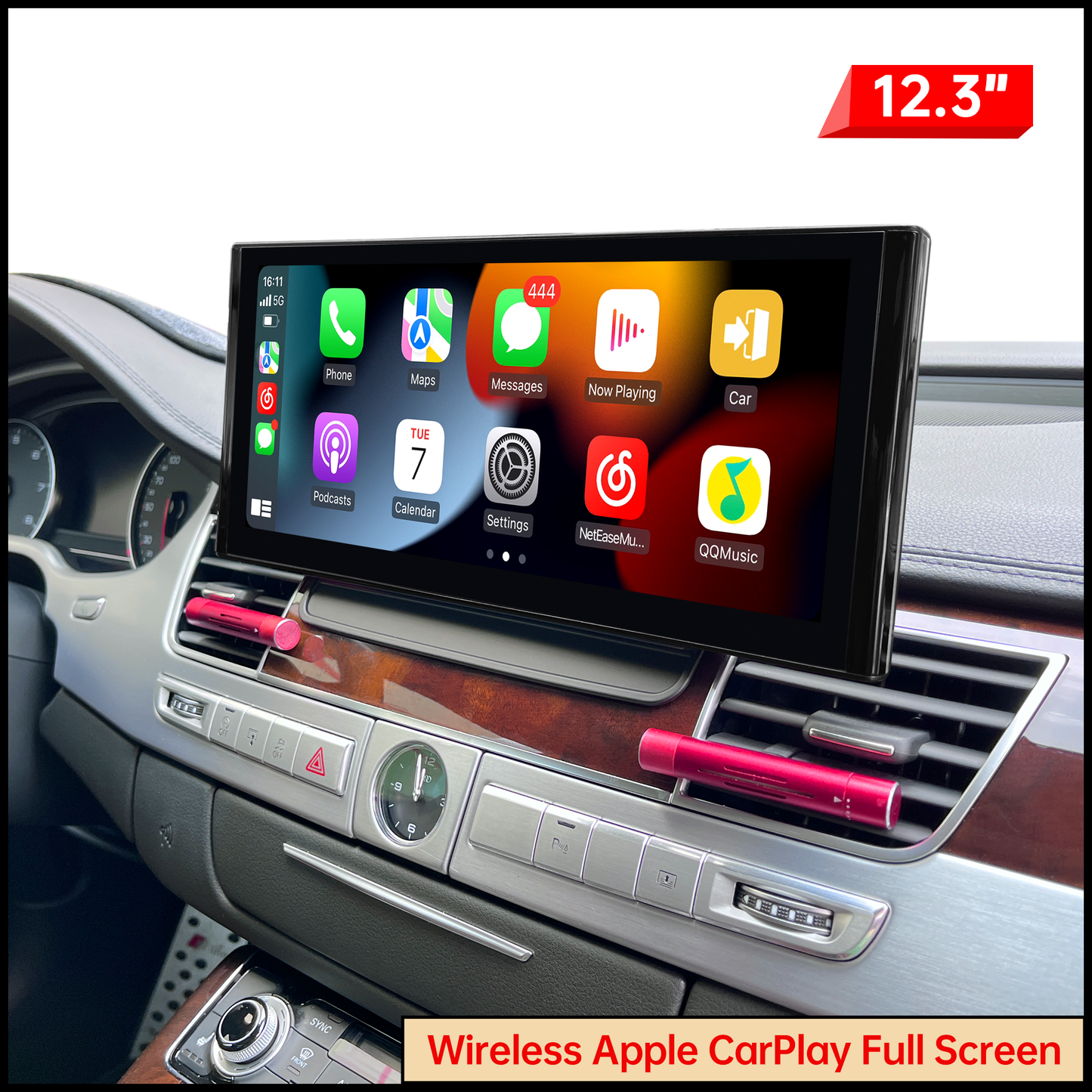 Car Stereo Audi A8 S8 D3 D4 Touch Screen Upgrade Double Din Radio Apple CarPlay & Android Auto GPS Navigation Bluetooth Backup Camera Aftermarket Google Maps 4G Wi-Fi 2002 2003 2004 005 2006 2007 2008 2009 2010 2011 2012 2013 2014 2015 2016 2017 2018