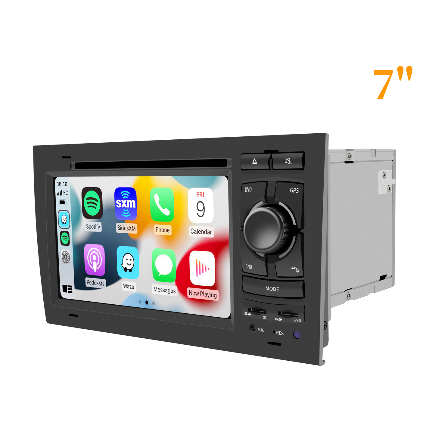 Wit-Up Audi A4 Head Unit Upgrade Double Din Dash Kit B6 B7 7'' 2002-2008  Radio Apple Carplay Touch Screen Replacement  Android Auto Stereo With BT DVD YouTube Video Google Maps Navigation 4G Wi-Fi