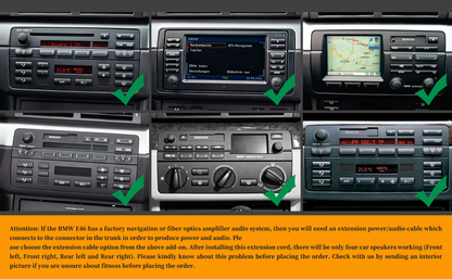 Wit-up for Android Head Unit Car Stereo For BMW E46 (1998-2005) BMW M3(1998-2005) Navigation Radio Upgrade Aftermarket Stereo Touch Screen Apple Carplay DVD Player 2 Din