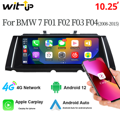 Wit-Up for BMW 7 F01 F02 F03 F04 10.25" Touch Screen Upgrade Radio Android 12 Aftermaket GPS Navi CarPlay Autoradio Car Stereo DVD Multimedia Player