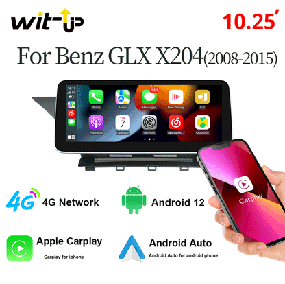 Wit-Up 10.25" Touchscreen GPS Navi Autoradio Stereo Wireless Carplay For Benz GLK 2008-2015 Youtube Apply Carplay  Mirroring - Wit-Up Media Refit Tech