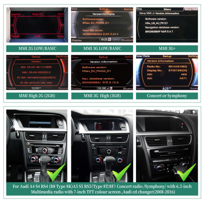 Wit-Up for Audi A4 A5  MMI 2G 12.3" Touchscreen Upgrade GPS Navigation Android Auto Stereo Wireless Carplay (2009-2015) Youtube Apply Carplay AirPlay Mirroring Wired Google Map Reddit Twitter Wit-Up CarPlay Android Screen Upgrade