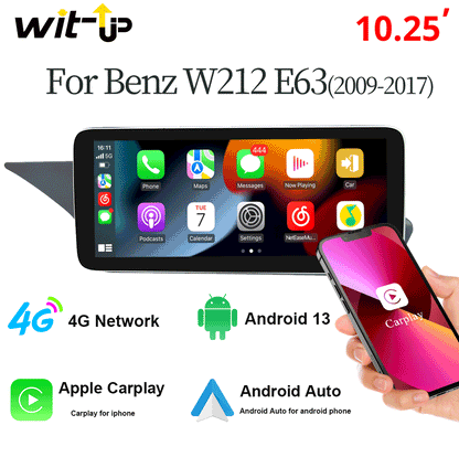 Wit-Up for Mercedes Benz E W212 2009-2017  8 Core 4G LTE Car Android Touch Screen GPS Navigation Car Multimedia Player Autoradio - Wit-Up Media Refit Tech