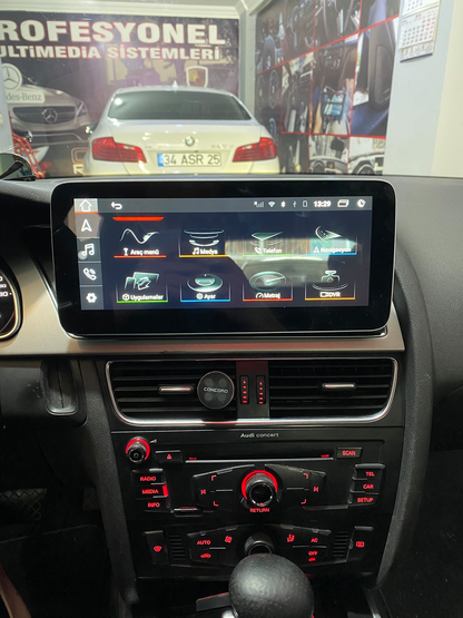 Audi Q5 Head Unit Radio Upgrade 8R MMI 10.25 inch Touch Screen GPS Navi Autoradio Android13  Stereo Full Wireless Carplay  Apple CarPlay Andriod Auto Netflix  WiFi  2009 2010 2011 2012 2013 2014 2015 2016